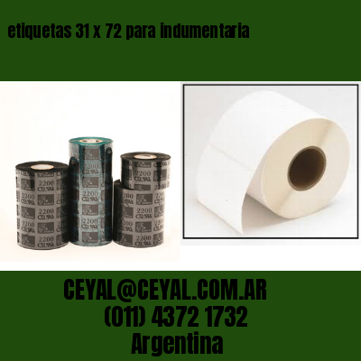 etiquetas 31 x 72 para indumentaria