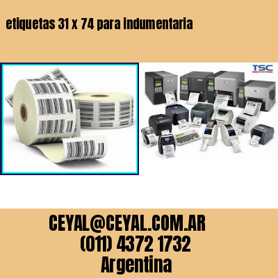 etiquetas 31 x 74 para indumentaria