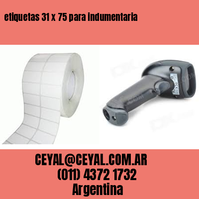 etiquetas 31 x 75 para indumentaria
