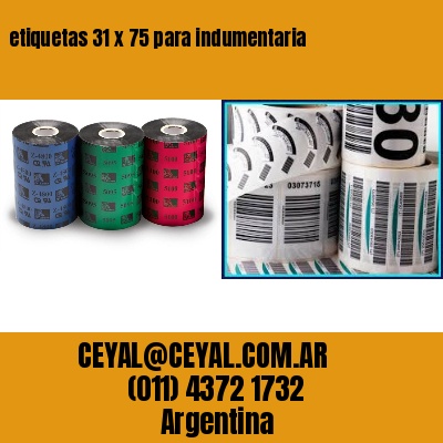 etiquetas 31 x 75 para indumentaria
