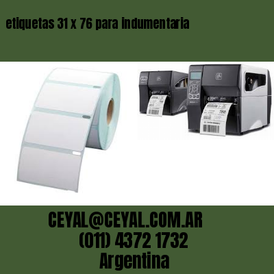 etiquetas 31 x 76 para indumentaria