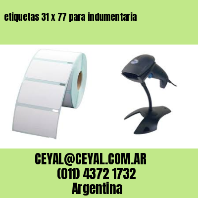 etiquetas 31 x 77 para indumentaria