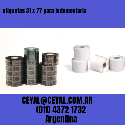 etiquetas 31 x 77 para indumentaria