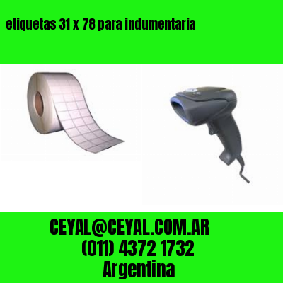 etiquetas 31 x 78 para indumentaria