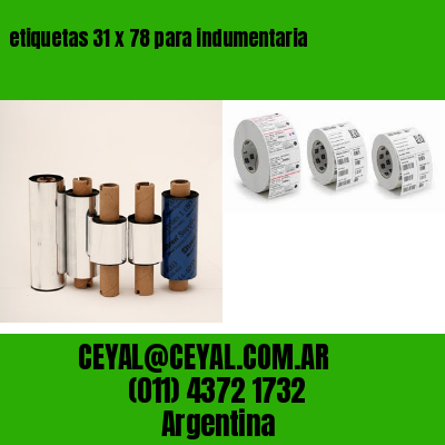 etiquetas 31 x 78 para indumentaria