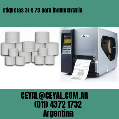 etiquetas 31 x 79 para indumentaria