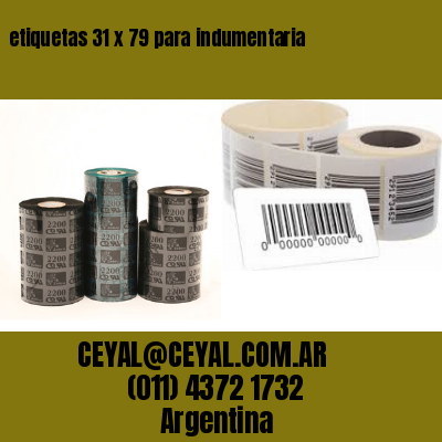 etiquetas 31 x 79 para indumentaria