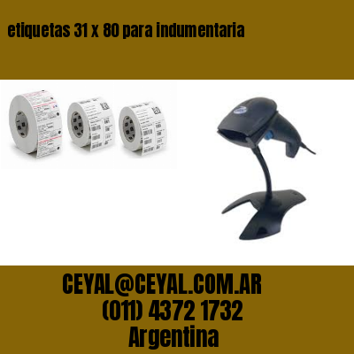 etiquetas 31 x 80 para indumentaria