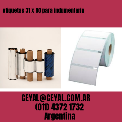 etiquetas 31 x 80 para indumentaria