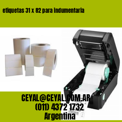 etiquetas 31 x 82 para indumentaria