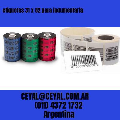 etiquetas 31 x 82 para indumentaria