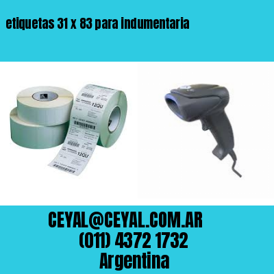 etiquetas 31 x 83 para indumentaria