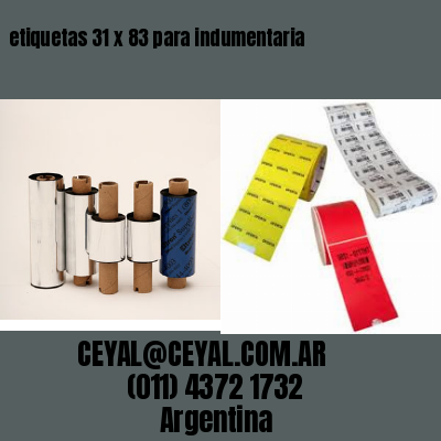 etiquetas 31 x 83 para indumentaria
