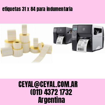 etiquetas 31 x 84 para indumentaria