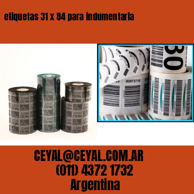 etiquetas 31 x 84 para indumentaria