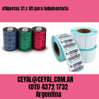etiquetas 31 x 85 para indumentaria