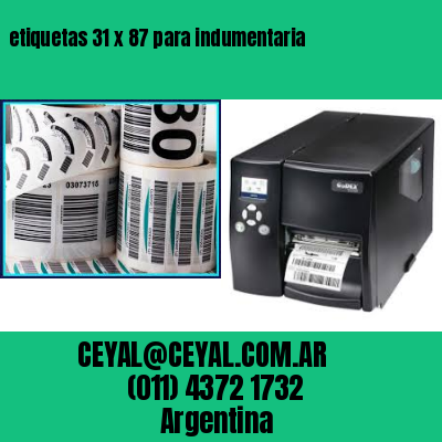 etiquetas 31 x 87 para indumentaria