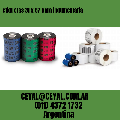 etiquetas 31 x 87 para indumentaria