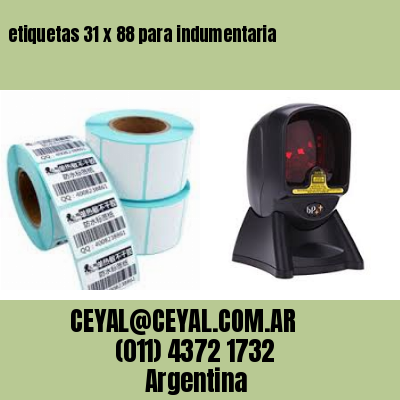 etiquetas 31 x 88 para indumentaria