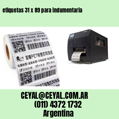 etiquetas 31 x 89 para indumentaria