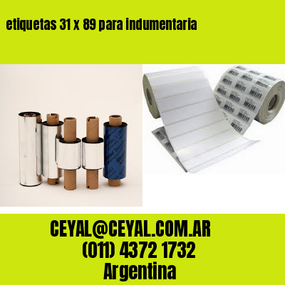 etiquetas 31 x 89 para indumentaria
