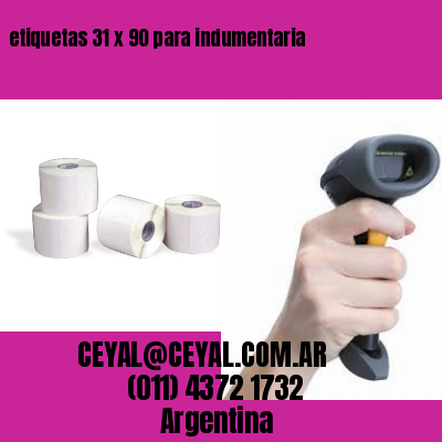 etiquetas 31 x 90 para indumentaria