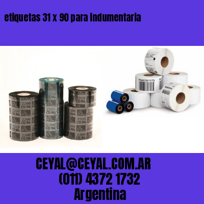 etiquetas 31 x 90 para indumentaria