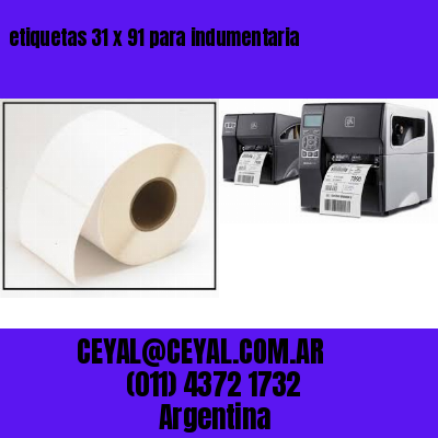 etiquetas 31 x 91 para indumentaria