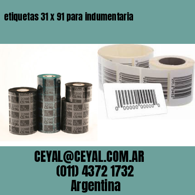 etiquetas 31 x 91 para indumentaria