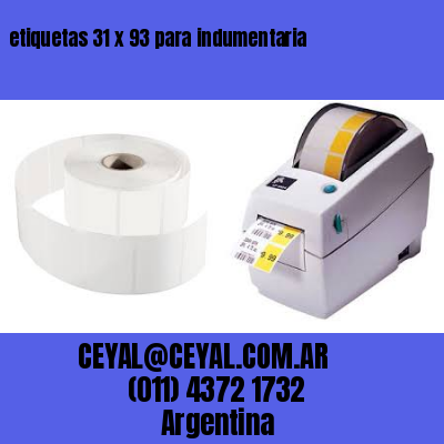 etiquetas 31 x 93 para indumentaria