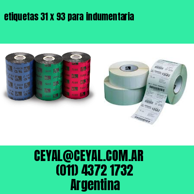 etiquetas 31 x 93 para indumentaria