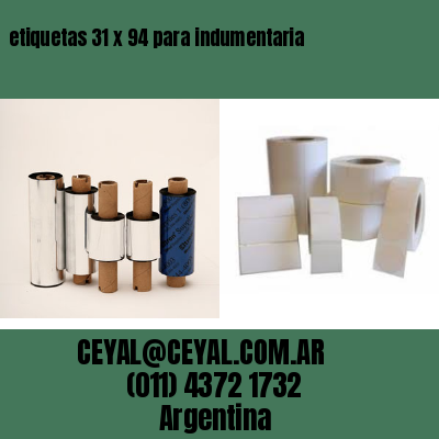 etiquetas 31 x 94 para indumentaria