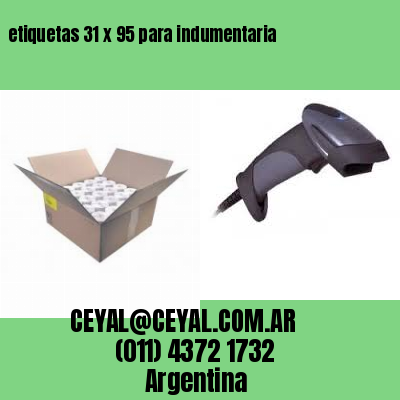 etiquetas 31 x 95 para indumentaria