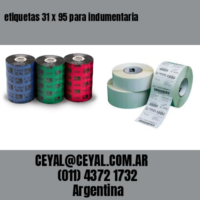 etiquetas 31 x 95 para indumentaria