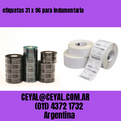 etiquetas 31 x 96 para indumentaria