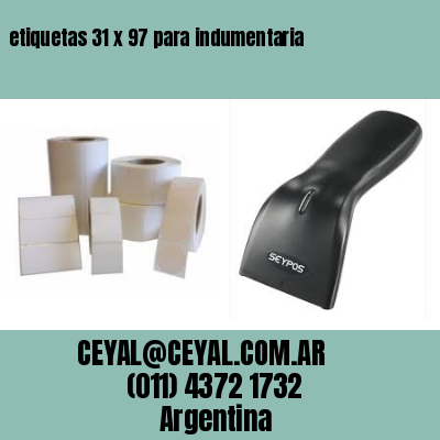etiquetas 31 x 97 para indumentaria
