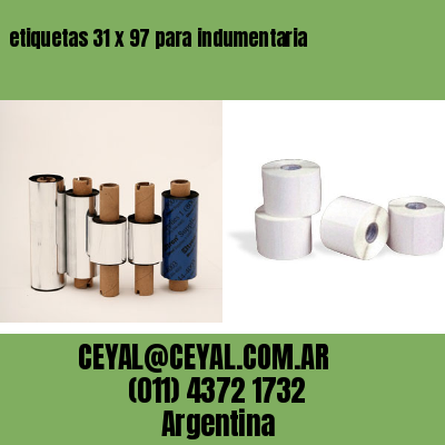 etiquetas 31 x 97 para indumentaria