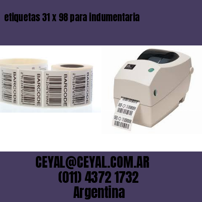 etiquetas 31 x 98 para indumentaria