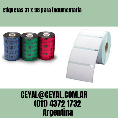 etiquetas 31 x 98 para indumentaria