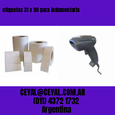 etiquetas 31 x 99 para indumentaria