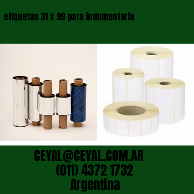 etiquetas 31 x 99 para indumentaria