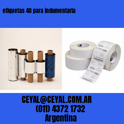 etiquetas 40 para indumentaria