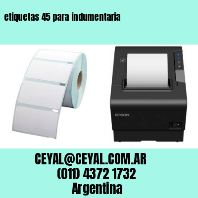 etiquetas 45 para indumentaria