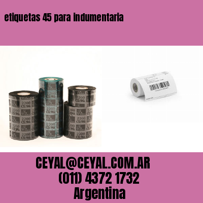etiquetas 45 para indumentaria