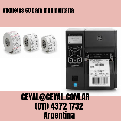 etiquetas 60 para indumentaria