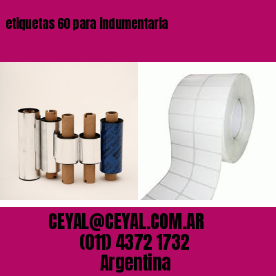 etiquetas 60 para indumentaria