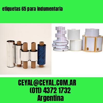 etiquetas 65 para indumentaria