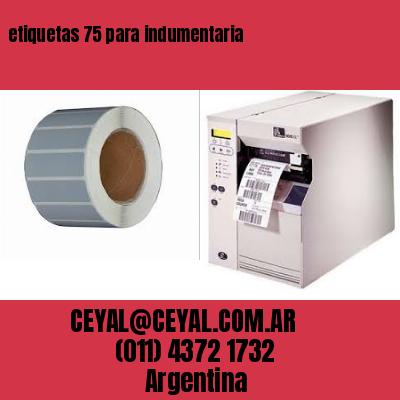etiquetas 75 para indumentaria