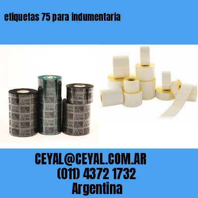 etiquetas 75 para indumentaria