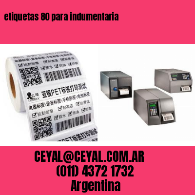 etiquetas 80 para indumentaria